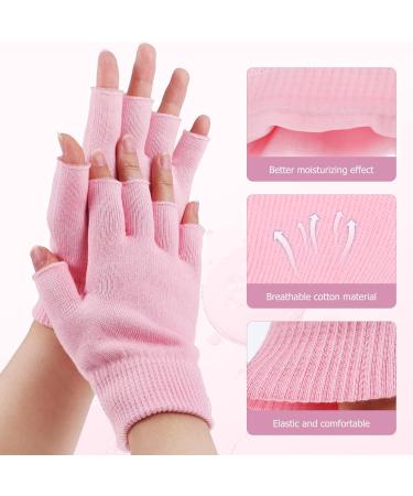 JECOMPRIS Moisturizing Gloves and Fingerless Socks Set Pink Gel Spa for Soften Repairing Dry Cracked Hands Feet Skin Care with Essential Oils lotions - Buy Online on GoSupps.com