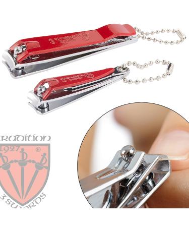 Three Swords Nail Clippers Set - 'CLIP' Fingernail & Toenail Clippers in Faux Leather Case (Red) | Buy Internationally - Buy Online on GoSupps.com