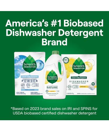 Seventh Generation Dishwasher Detergent Liquid Gel - Lemon Scent 42 Oz | Powers Away Stuck-On Food | Eco-Friendly | International Shipping - Buy Online on GoSupps.com