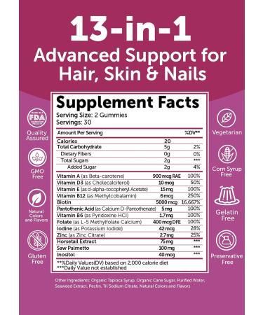 Lunakai USA Made Hair Glow & Grow + Women s Multivitamin Gummies Bundle Naturally Flavored Non-GMO 60ct Each - Buy Online on GoSupps.com