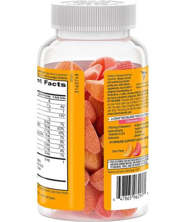 Airborne 750mg Vitamin C Gummies for Adults - Immune Support with Antioxidants Vit C & E - 2x63ct Assorted Fruit Flavor - Buy Online on GoSupps.com