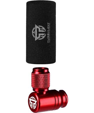 Turbulent CO2 Bike Tire Inflator Set - Presta & Schrader Valve Compatible - Quick Air Pump for Mountain, Road & Off-Road Bicycles - Insulated Sleeve - Red - Buy Online on GoSupps.com