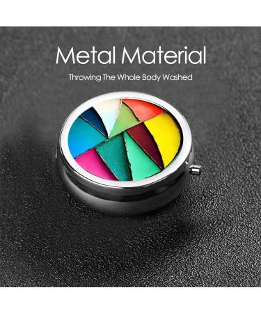 Round Pill Box Organizer - 3 Compartment Travel Pill Case for Purse & Pocket | Portable & Convenient - Buy Online on GoSupps.com