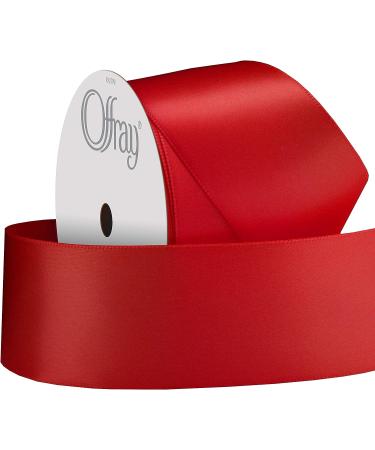 Berwick Offray 284933 1.5 Wide Double Face Satin Ribbon  Red  3 Yds 1-1/2 Inch x 12 Feet Red Solid - Buy Online on GoSupps.com
