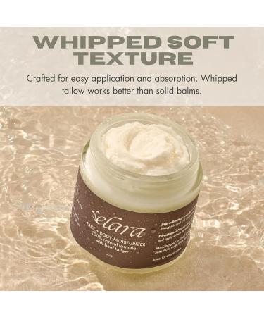 Elara Beef Tallow for Skin - Grass-Fed Whipped Tallow Balm - Face & Body Moisturizer with Sweet Almond Oil - Lightweight Skin Moisturizer for Sensitive Skin - 4 Oz. - Buy Online on GoSupps.com