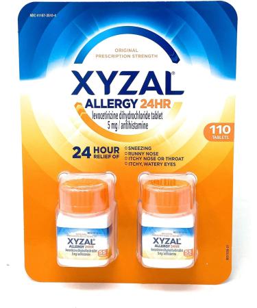 Xyzal Allergy 24 Hour Antihistamine 5mg - 110 Tablets - Buy Online on GoSupps.com