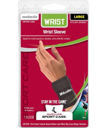 Buy MUELLER Neoprene Wrist Sleeve - Black Medium | Best Support for Pain Relief & Recovery - Fast International Shipping - Buy Online on GoSupps.com
