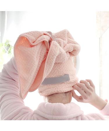 Large Microfiber Hair Towel - Super Absorbent & Fast Drying for Dry, Curly, Long & Thick Hair - Anti-Frizz & Breathable (Pale Pink) - Buy Online on GoSupps.com