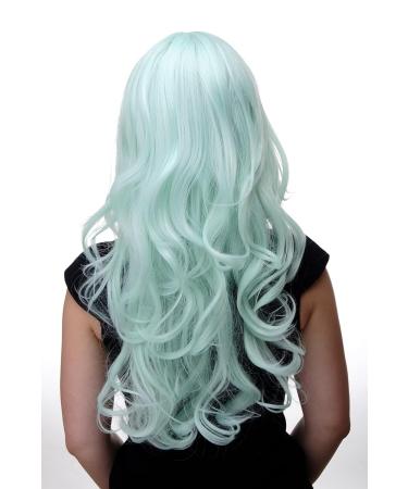 Buy WIG Me Up 285 T5507 - Women's Light Green Wig with Strong Curls & Smooth Pony | 65 cm Cosplay Hair - Buy Online on GoSupps.com