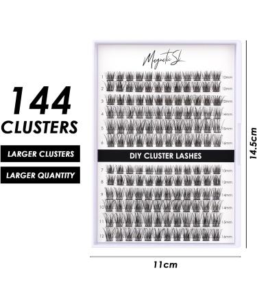 144PCS 3D D Curl Individual Cluster Lashes | Natural Look, Reusable, Soft | DIY Eyelash Extensions | Mix Length 10-16MM - DM20 - Buy Online on GoSupps.com