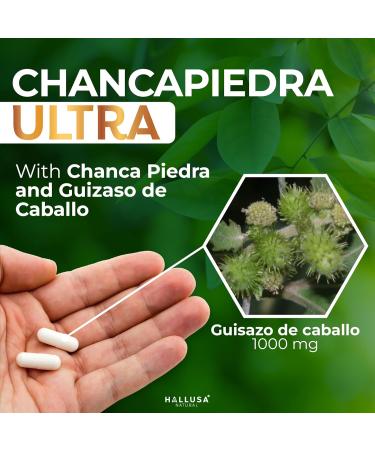 Hallusa Natural Hall Chanca Piedra Ultra with Guizaso de Caballo 1000mg Kidney Cleanse & Gallbladder Supplement Urinary Tract Health - 60 Capsules - Buy Online on GoSupps.com