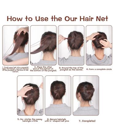 Invisible Hair Nets & U Shaped Pins Set - 60 Pcs Bun Nets with Elastic Edge Mesh + 60 Pcs Hair Pins for Women & Girls - Ideal for Ballet Dancers, Nurses, Cooks - Brown - Buy Online on GoSupps.com