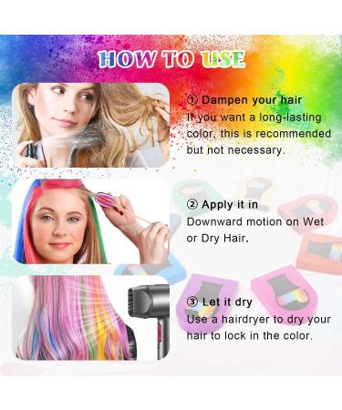 8 Colors Washable Hair Chalks for Girls - Temporary & Non-Sticky Hair Dye Perfect Gift for Kids, Women - Ideal for Makeup, Halloween, Christmas, Birthday, Cosplay - Buy Online on GoSupps.com