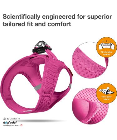 Buy Curli Vest Harness Air-Mesh Fuchsia M | Comfortable & Durable D-Ring Buckle for Dogs - Ships Internationally - Buy Online on GoSupps.com