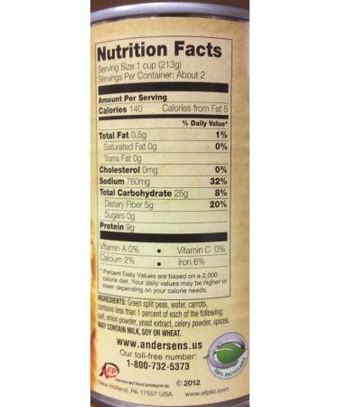 Andersen's Split Pea Soup 15oz. Can (Pack of 4) - Buy Online on GoSupps.com