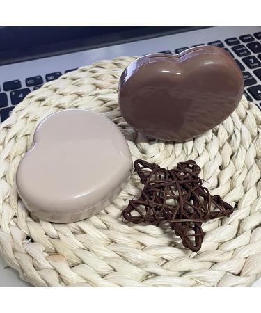 Howinn Heart-Shaped Contact Lens Case | Travel Kit with Mirror Tweezers & Solution | 2-Piece Beige & Light Brown Set for Everyday Use - Buy Online on GoSupps.com
