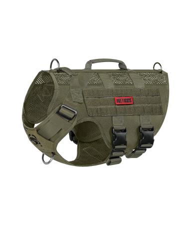 Oneigris no-pull dog harness Aire mesh adjustable safety harness Ultra breathable for large/medium dog breast harness Dog hardness with 2 handles dog vest green XL (neck: 51-74cm breast: 79-102cm) - Buy Online on GoSupps.com
