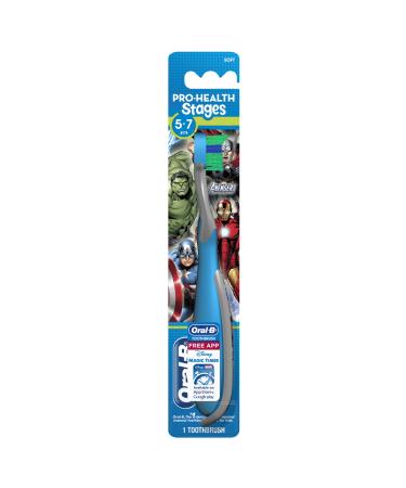 Oral-B Pro-Health Stages Kids Manual Toothbrush Featuring Marvel Avengers with Disney Magic Timer App
