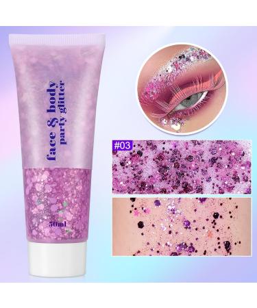  sularpek Sularpek Face Glitter 50ml Body Glitter Mermaid Sequin Makeup Liquid Gel Glitter for Festivals Parties Christmas and Easter - Buy Online on GoSupps.com