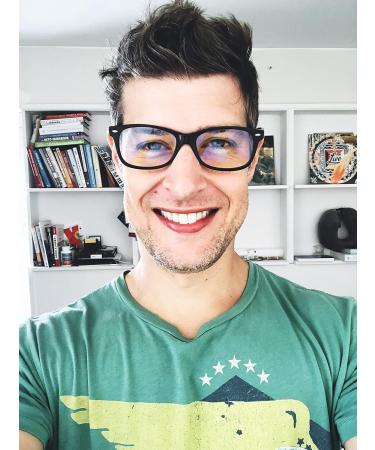 Swanwick Blue Light Blocking Glasses for Men & Women - Anti Eyestrain Headache Relief for Screen Use - Sleep Aid | Classic Day Swannies (Regular Black - Buy Online on GoSupps.com