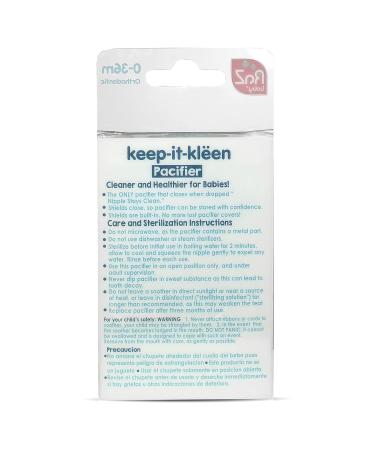 RaZbaby Keep-it-Kleen Baby Pacifier 2 Pack | Silicone Orthodontic Nipple | 0-36M | Closes Automatically | Panda/Sloth Design - Buy Online on GoSupps.com