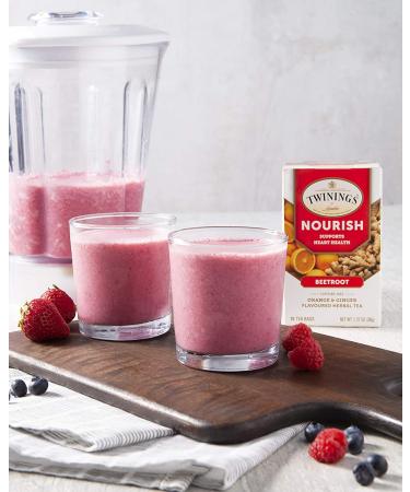 Twinings Nourish Herbal Tea - Beetroot, Orange & Ginger - Caffeine Free - 18 Tea Bags (1.27 oz) - Buy Online on GoSupps.com
