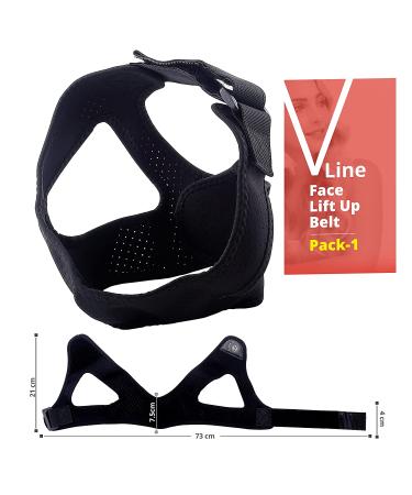 Adjustable Face Slimming Strap for V Line Face Lift - Black - Buy Online on GoSupps.com