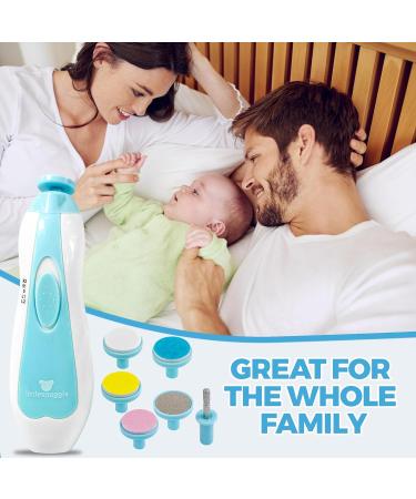 6 in 1 Baby Manicure Kit: Nail Clippers, Files, Electric & LED Care Set (Blue) - Buy Online on GoSupps.com