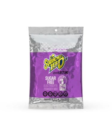 Sqwincher Zero Qwik Stik Sugar Free, Grape, .11 0z (Pack of 50) Grape Qwik Stik