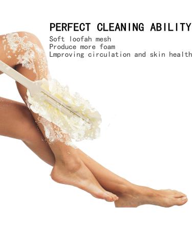 Long Handle Back Scrubber - Soft Nylon Mesh Bath Brush for Exfoliating, Men and Women - Shower Back Loofah Cleaner - Buy Online on GoSupps.com