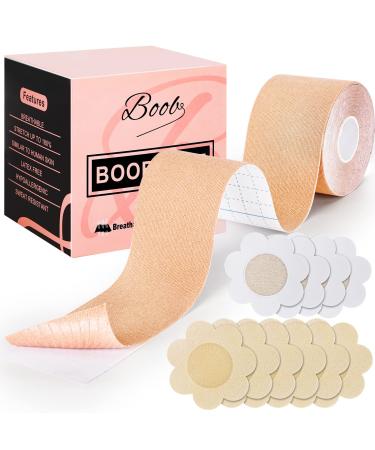 Boob Tape,Boobytape for Breast Lift,Suitable for A-E,Breast Tape Lifting Large Breast Lift Tape (Complexion)