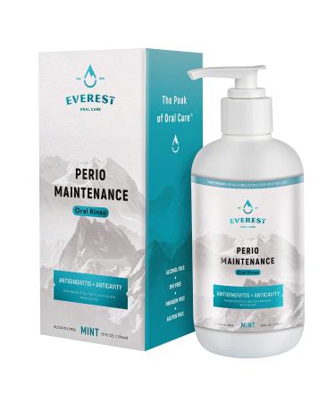 Perio Maintenance Alcohol Free Mouthwash   Concentrated Mouthwash for Bad Breath  Plaque  Sensitive Teeth  and Gingivitis or Gum Disease - Fresh Mint Flavored Fluoride Rinse by Everest Oral Care