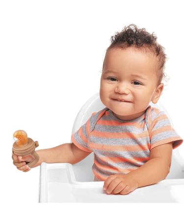 Magaluga Fruit Sucker for Babies - BPA-Free Dental Aid with 3 Suction Cups & Hygienic Storage Box - Size S M L - Perfect for 4+ Months & Biting Relief - Light Gray - Buy Online on GoSupps.com