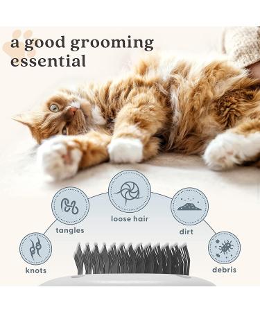 Pet Slicker Brush - Self-Cleaning Grooming Tool for Dogs & Cats - Dematting & Detangling Brush for Long & Short Hair - Cotton Blue - Buy Online on GoSupps.com