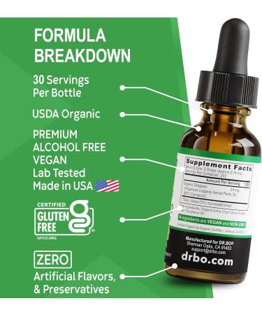 Oregano Oil Organic Liquid Drops - 6 Month Supply Organic Oil of Oregano Drops Liquid Tincture Extract Cleanse Detox Immune Support Digestive Gut Health - Pure Vegan Non-GMO Herbal Tincture 1 oz - Buy Online on GoSupps.com