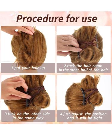 JYTDBCS 4 Pieces Hair Combs for Women Accessories Elastic Hair Clip Combs Bandette Comb with Elastic Band Double Comb Hair Clip Hair Styling Tool for Women Thick Curly Thin Hair (Black Brown) - Buy Online on GoSupps.com
