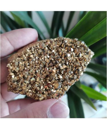 100g Natural Electroplating Gold Crystal Cluster Titanium Geode Cluster DIY Bare Stone Materials Jewelry Making 1pc Decoration 70-100g - Buy Online on GoSupps.com