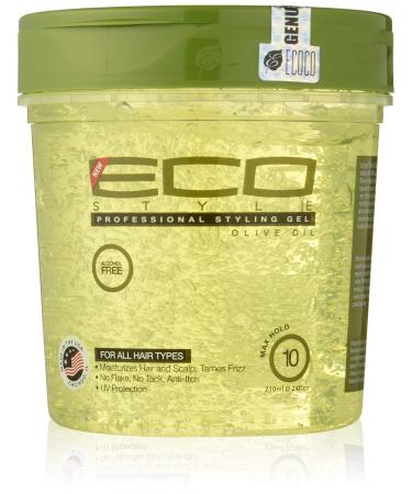 Eco Style ECOCO Gel 100% Pure Olive Oil  Adds Shine and Tames Split Ends  Weightless Style  Nourishes & Repairs  Moisture To The Scalp  Superior Hold  Healthy Shine  24 Fl Oz