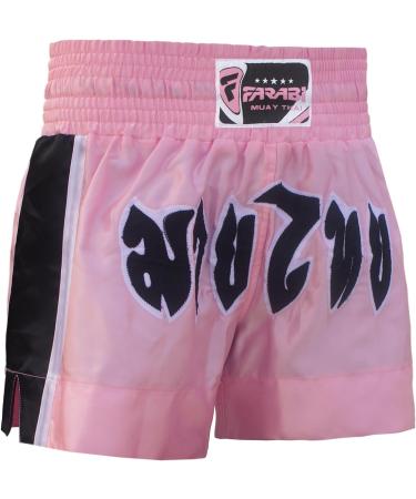 Farabi Pink Ladies Muay Thai MMA Training Shorts - Medium - Buy Online on GoSupps.com