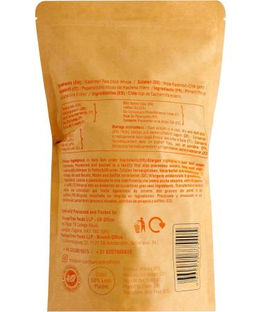 BanyanTree Foods Kashmiri Red Chilli Whole 200g - Pure & Authentic Indian Origin - Buy Online on GoSupps.com