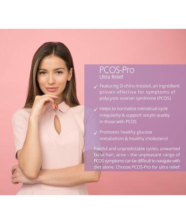 CanPrev PCOS-PRO Inositol (D-Chiro-Inositol)- Ultra Relief 30 Capsules - Supports Normal Ovarian Function - PCOS Support - Aids Glucose Metabolism - Inositol Supplement for Women - Insulin Support - Buy Online on GoSupps.com