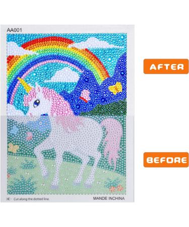 ZALIAFEI Diamond Painting with Frames - Unicorn Mosaic Gem Sticker Kit for Kids | Holiday Crafts & Gifts Ages 6-12 - Buy Online on GoSupps.com