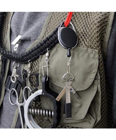 6PCS HiBD Fishing Zinger Retractors with 360 Rotation Buckle - Ideal for Fishing, Climbing, Hiking & Outdoor Sports - Buy Online on GoSupps.com