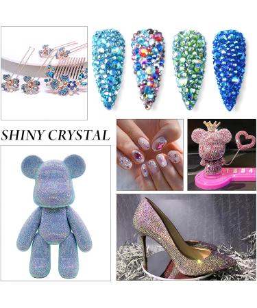 576PCS Aquamarine Rhinestones & Nail Crystals - SS30 (6.4mm & 6.5mm) for Stunning Nail Art | International Shipping - Buy Online on GoSupps.com