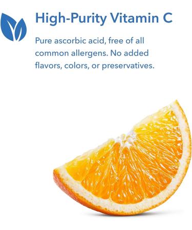 Pure Vitamin C Capsules - Immune & Mood Support - 100 Vegetarian Capsules - Buy Online on GoSupps.com