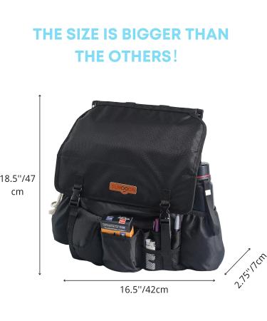 SURDOCA Car Front Seat Organizer with Laptop Storage and Shoulder Strap - Black - Buy Online on GoSupps.com