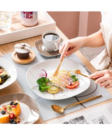 Ceramic Tableware 30/60-Piece Porcelain Ceramic Kitchen Dinner Plate Set with Dessert Plates Soup Plates Dinner Plates Cups Saucers (Color : 30-Piece) - Buy Online on GoSupps.com