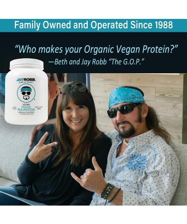 Jay Robb Organic Vegan Vanilla Pea Protein - Premium Plant-Based Protein Powder - Buy Online on GoSupps.com
