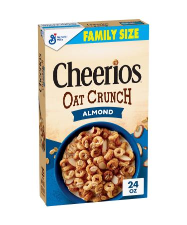 Cheerios Oat Crunch Almond Cereal, Family Size, 24 oz
