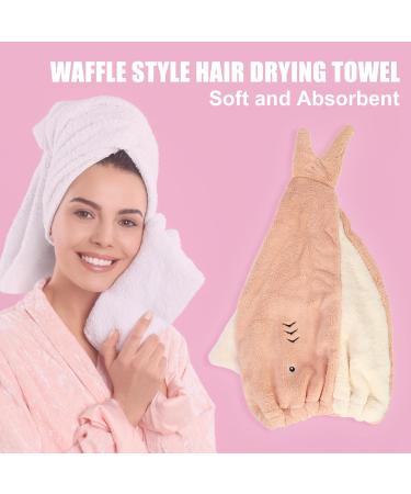 VOCOSTE Adult Hair Drying Towel Cap - Quick Drying Lightweight & Highly Absorbent for After Bath - Orange - Buy Online on GoSupps.com